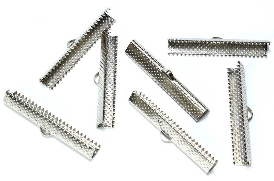 Gümüş Renkli Kurdele Kapama 40x5 mm 20 Adet