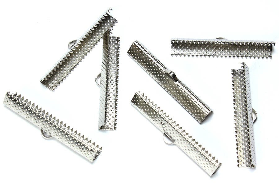 Gümüş Renkli Kurdele Kapama 40x5 mm 20 Adet