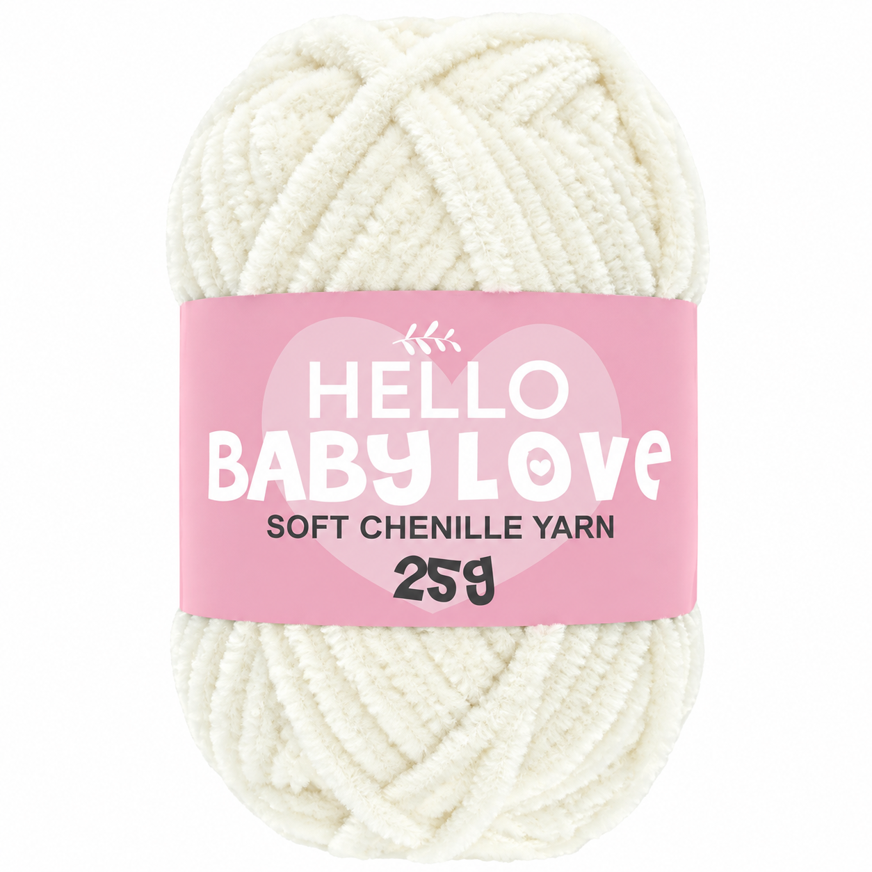 Hello Baby Love 25 Gr Şönil İplik 202 Ekru – Yumuşak Peluş Örgü Punch ve Amigurumi İpi