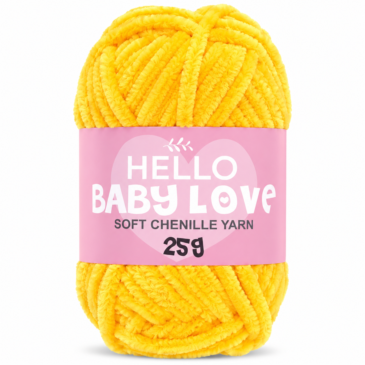 Hello Baby Love 25 Gr Şönil İplik 221 Sarı – Yumuşak Peluş Örgü Punch ve Amigurumi İpi