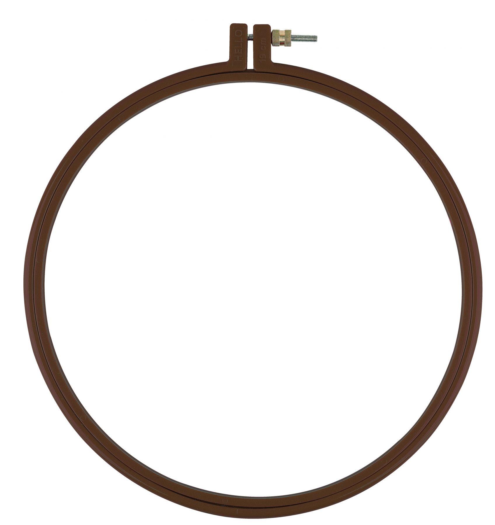 Hello Vidalı Plastik Kasnak Nakış Kasnağı 24 cm Kahverengi