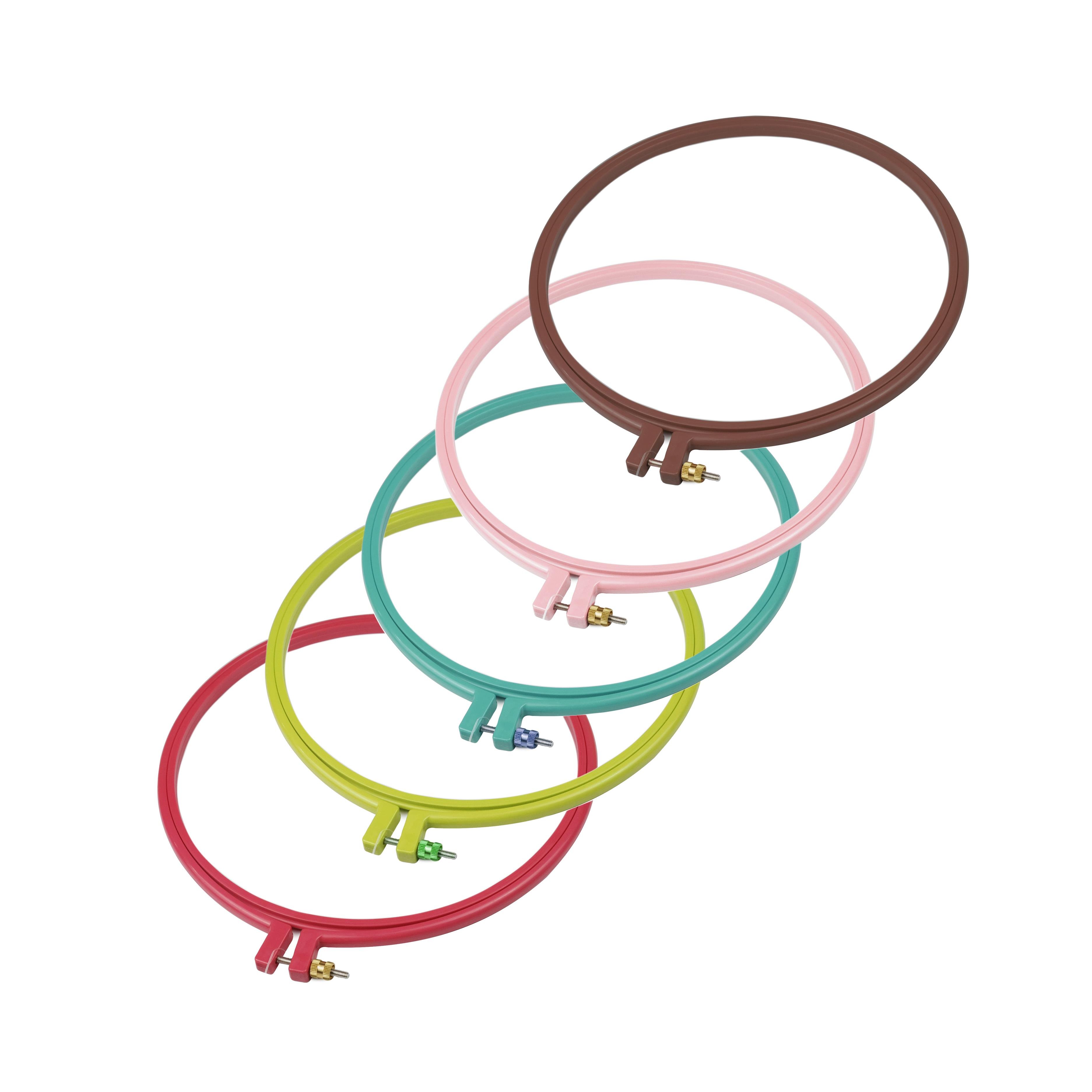 Hello Vidalı Plastik Kasnak Nakış Kasnağı 19 cm Pembe