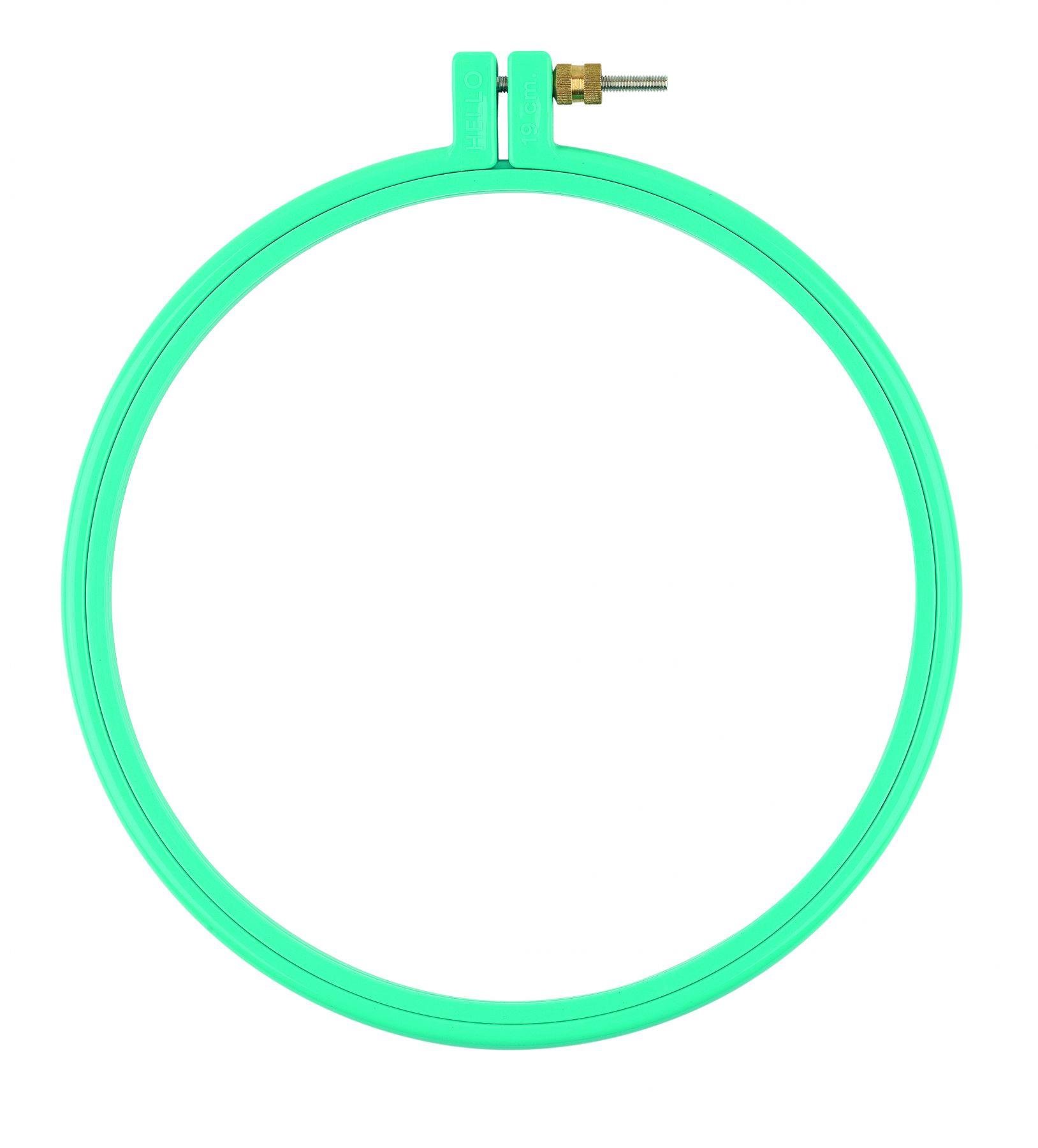 Hello Vidalı Plastik Kasnak Nakış Kasnağı 19 cm Turkuaz