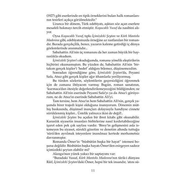 İçimizdeki Şeytan Sabahattin Ali Yapı Kredi Yayınları