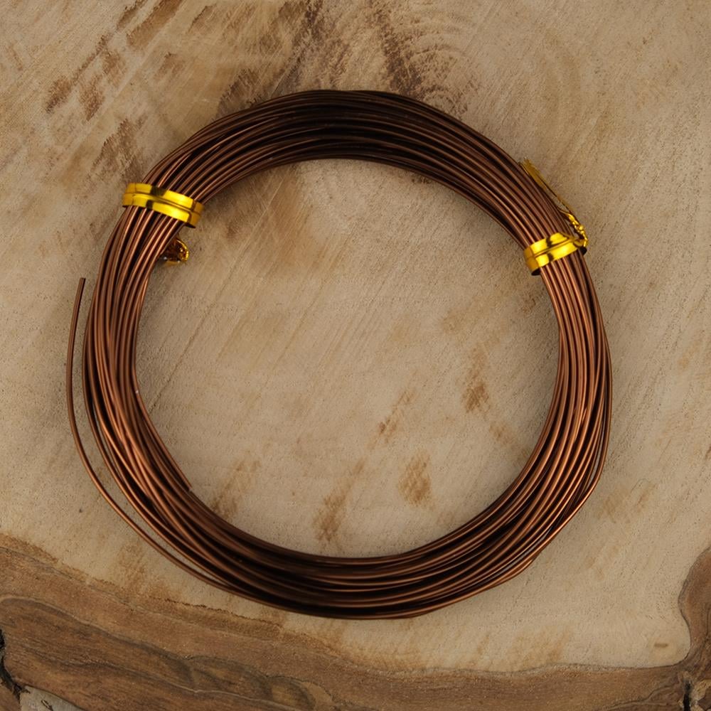 Kahve Renk Emaye Kaplı Bakır Tel 1 mm Takı Taç Çiçek Hobi Tasarım El İşi Deney Teli