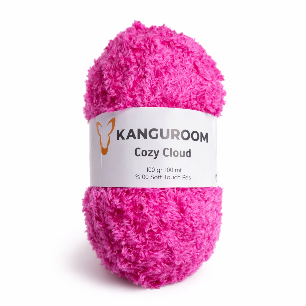 Kanguroom Cozy Cloud Peluş El Örgü İpi Şeker Pembe CC05