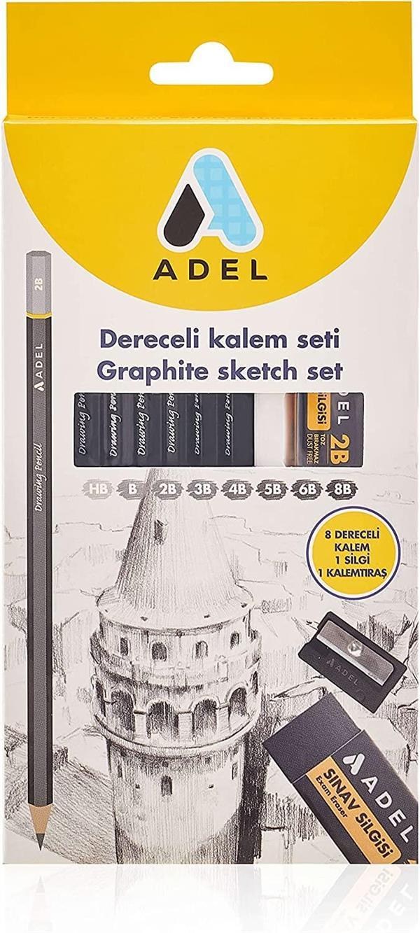 Karakalem Başlangıç Seti – İlk Karakalem Çizimim | A4 Defter ve Adel 10 Parça