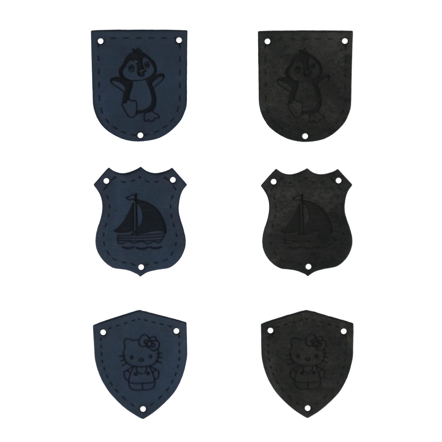 Karışık Desenli Deri Etiket-Arma Model 2