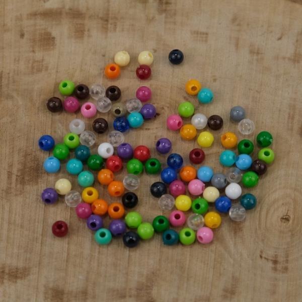 Karışık Renkli Makrome Boncuk 6 mm 500 Gram