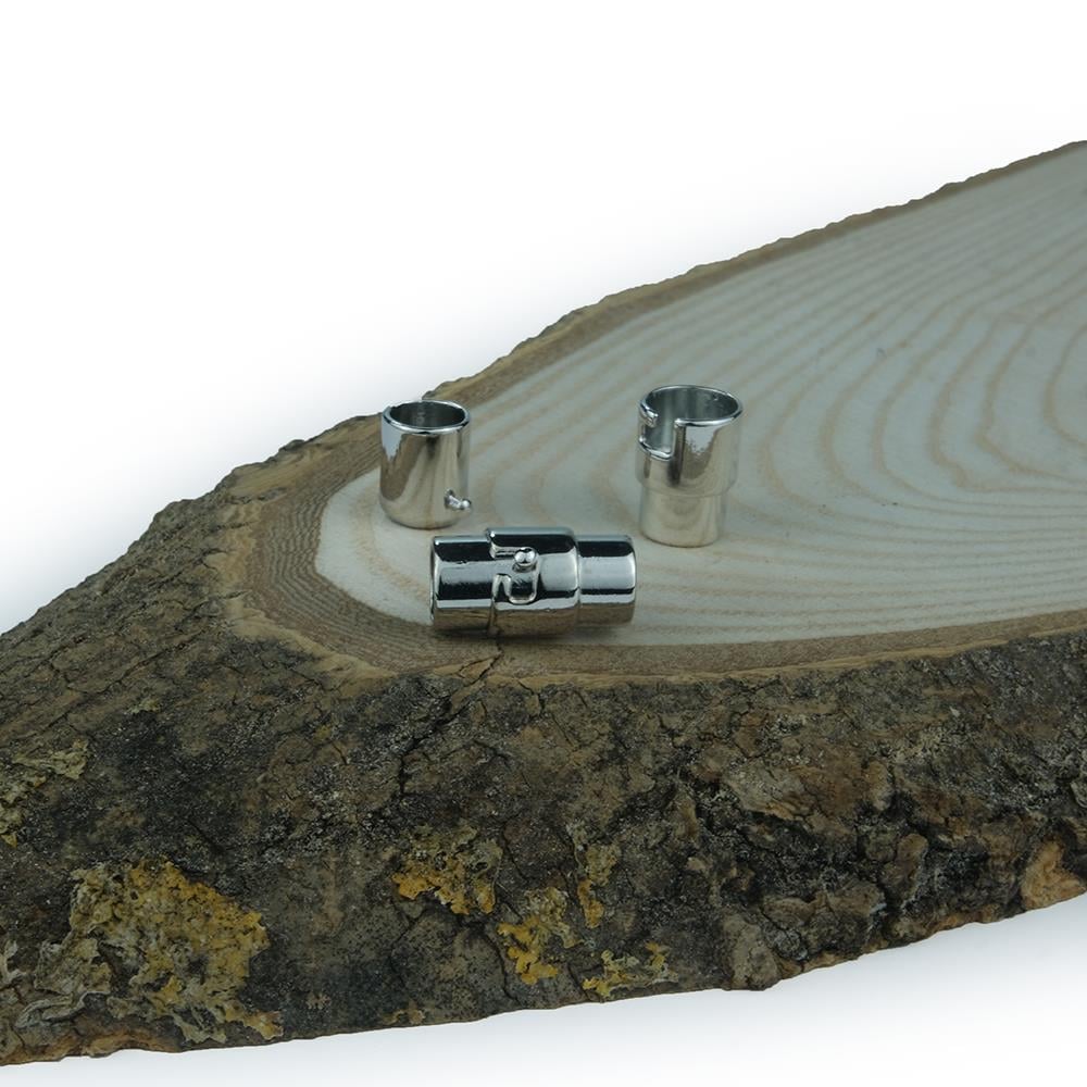 Kilitli Gümüş Renk Mıknatıslı Klips Kolye ve Bileklik Klipsi