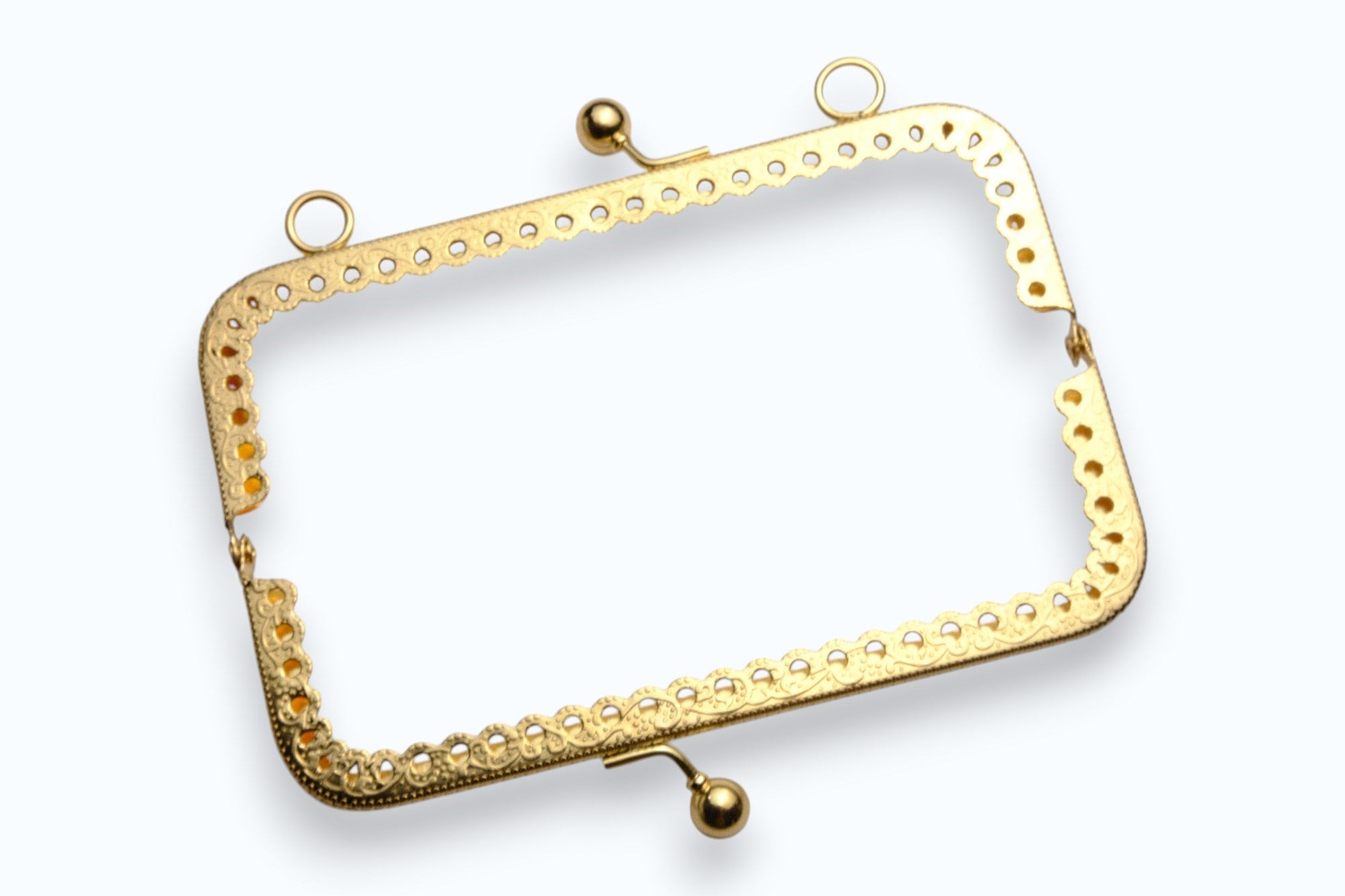 Köşeli Gold Renk Çanta ve Cüzdan Klipsi 14 cm