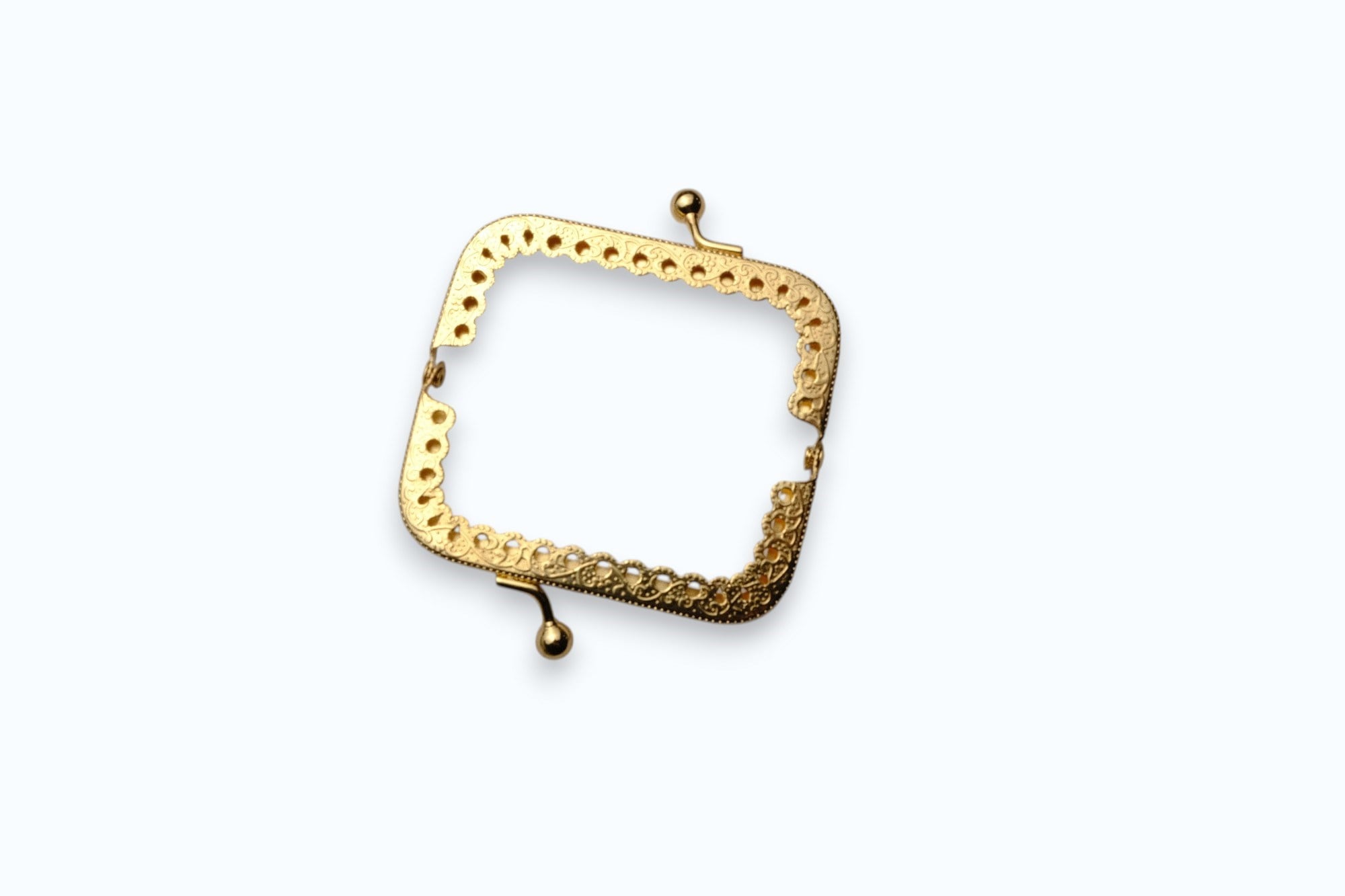 Köşeli Gold Renk Çanta ve Cüzdan Klipsi – Küçük Boy (8 cm)
