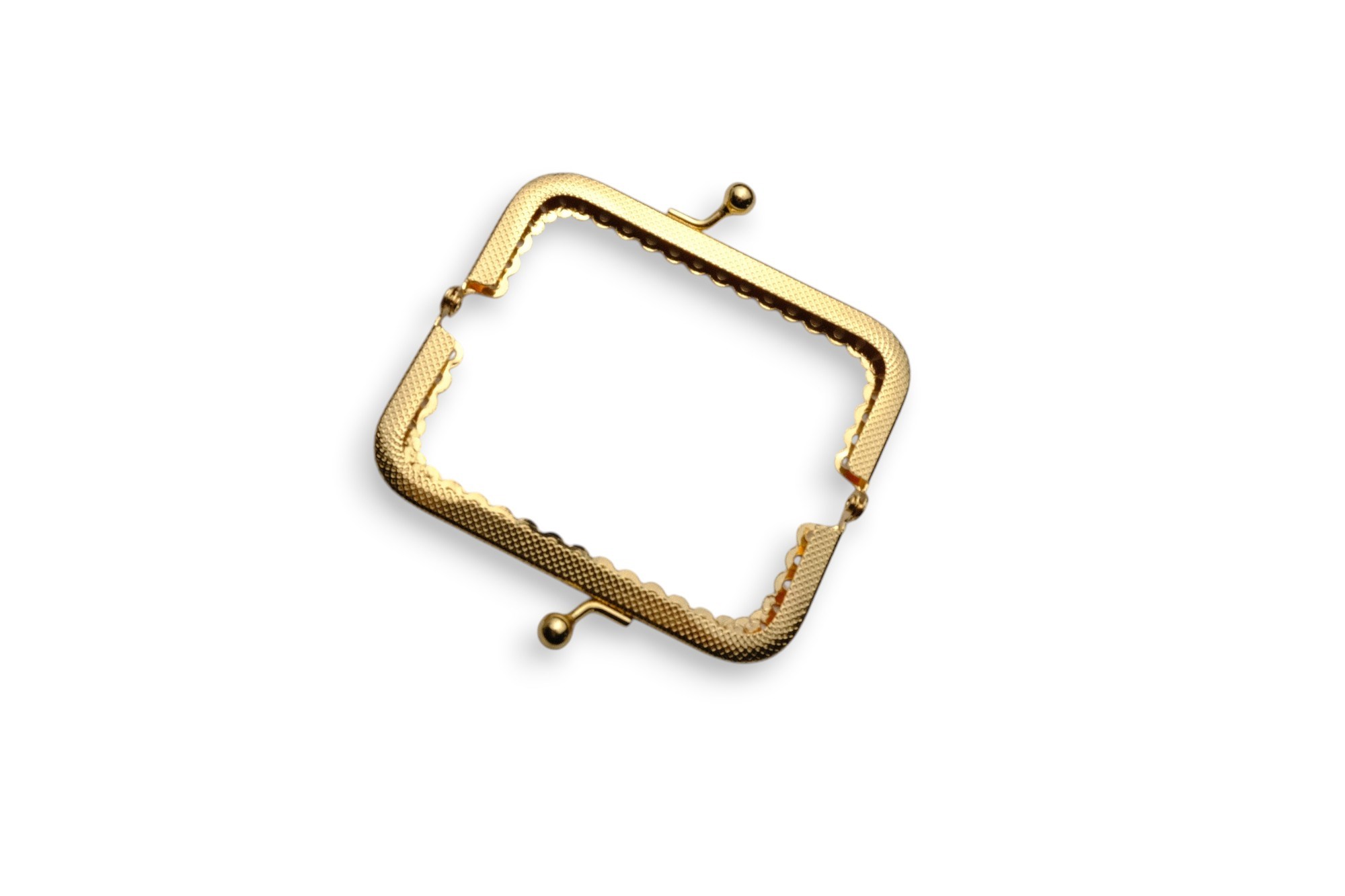 Köşeli Gold Renk Çanta ve Cüzdan Klipsi 10 cm