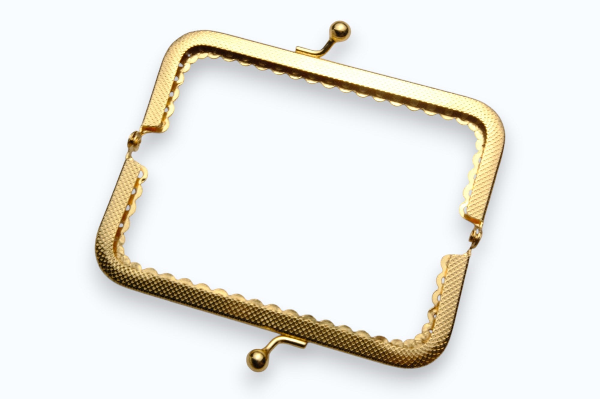 Köşeli Gold Renk Çanta ve Cüzdan Klipsi Küçük Boy 12 cm