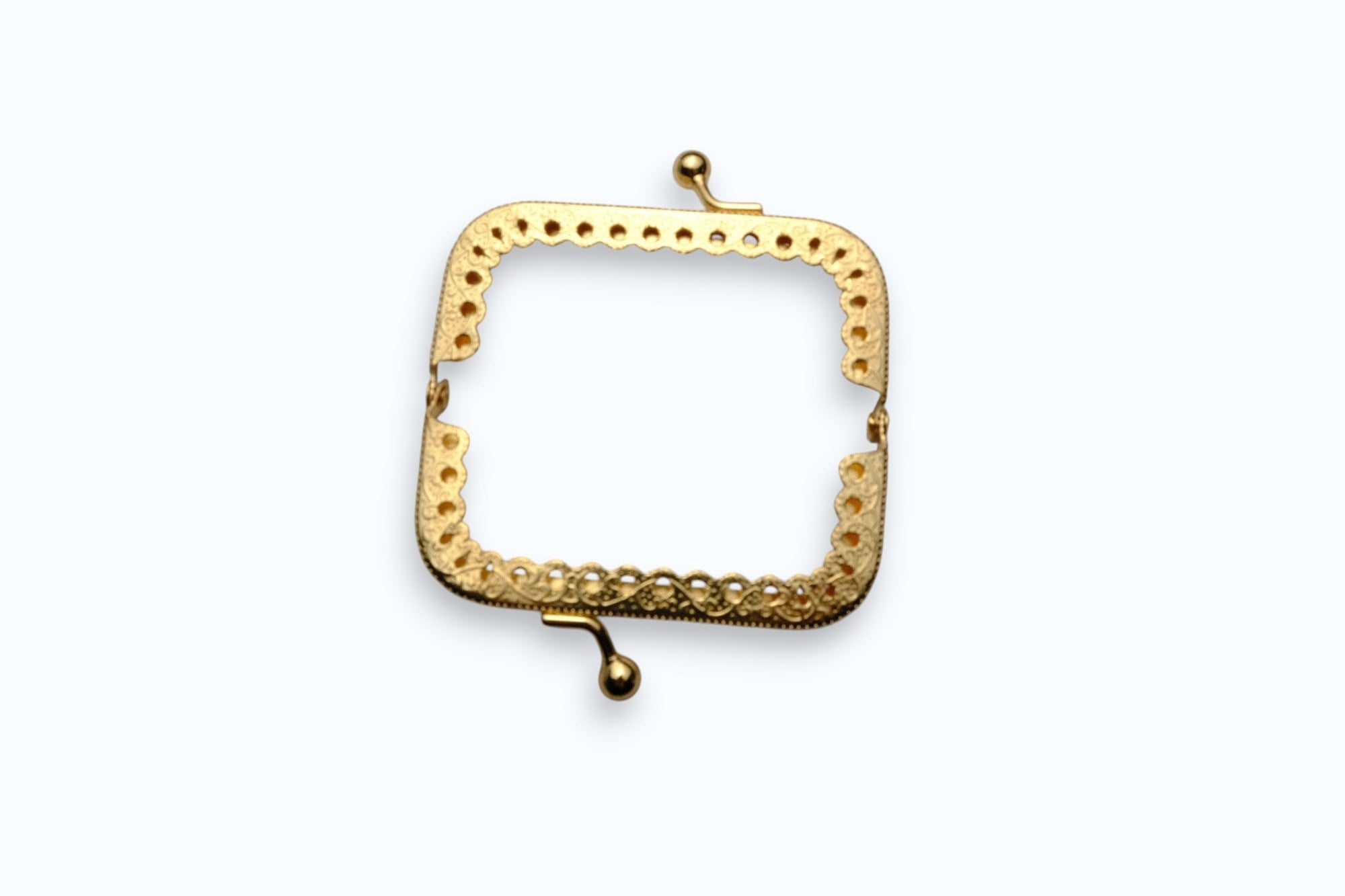 Köşeli Gold Renk Çanta ve Cüzdan Klipsi Mini Boy 6 cm