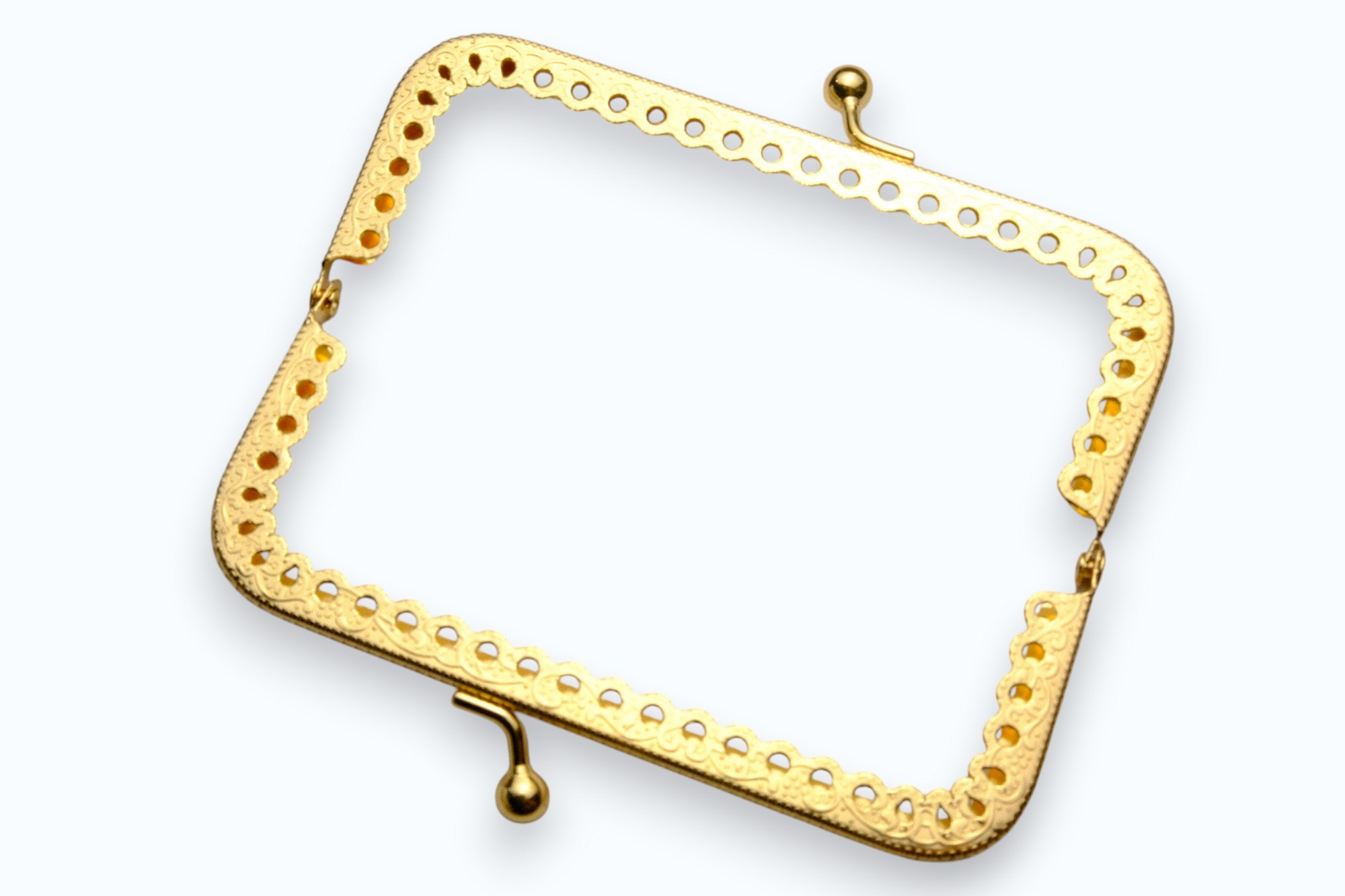 Köşeli Gold Renk Çanta ve Cüzdan Klipsi Küçük Boy 12 cm