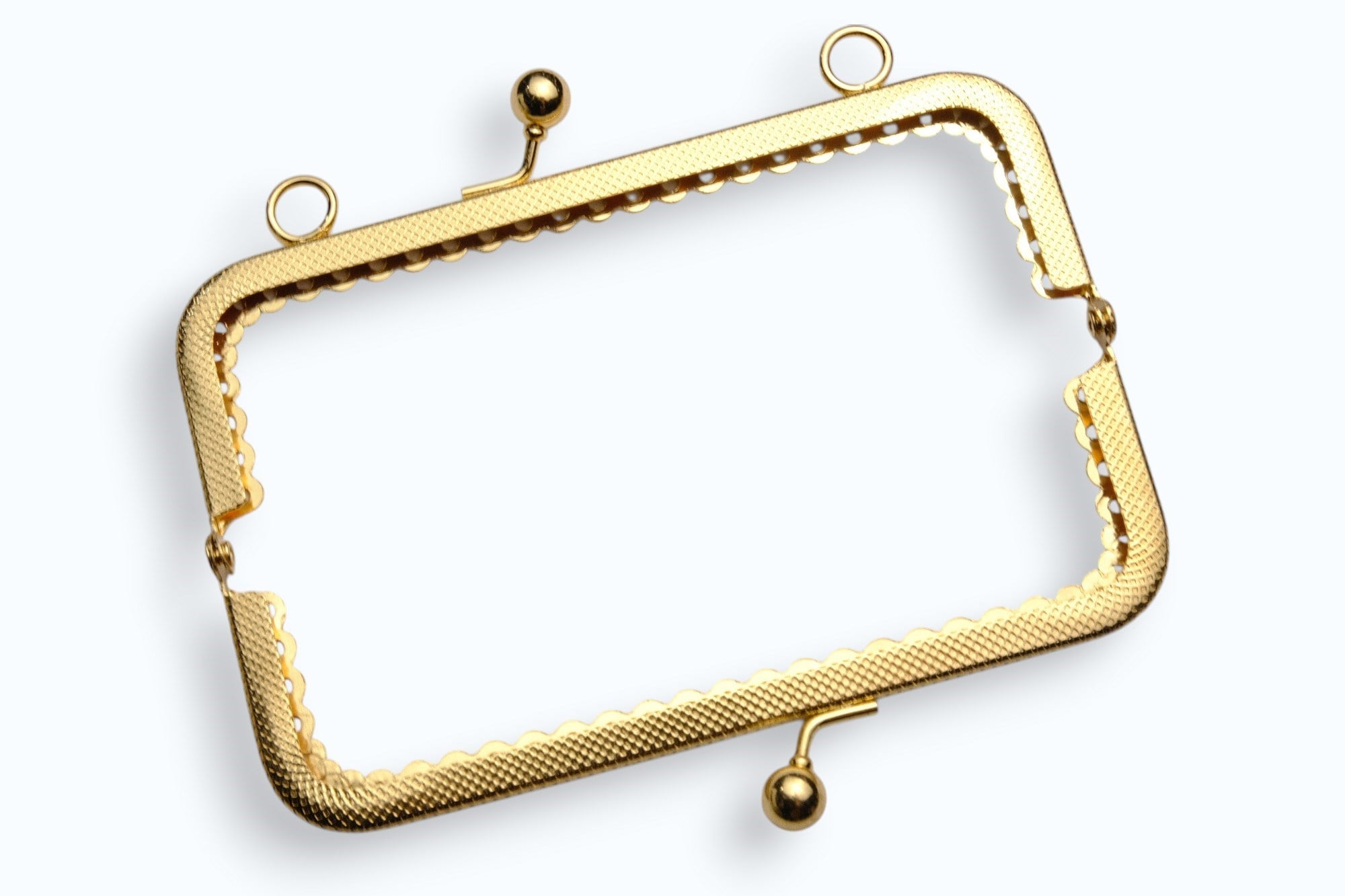 Köşeli Gold Renk Çanta ve Cüzdan Klipsi 14 cm