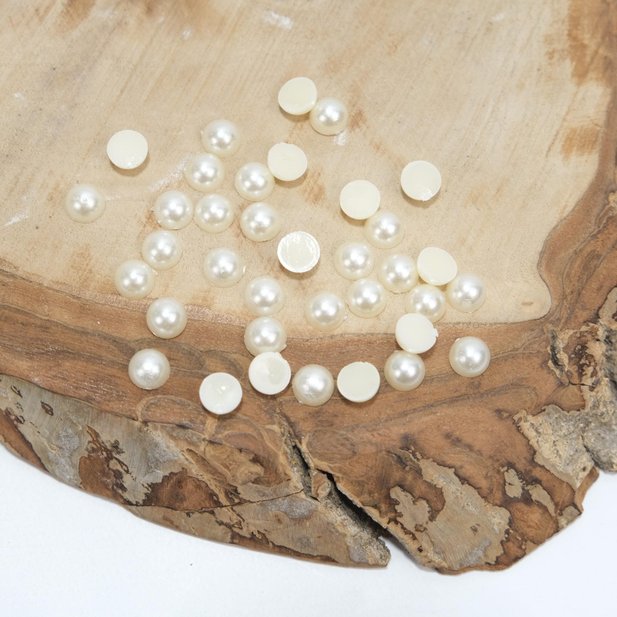 Krem Plastik Yarım İnci 8 mm 500 Gram