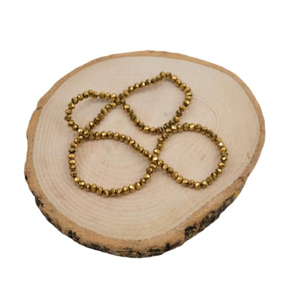Kristal Boncuk 3 mm Gold Renk 