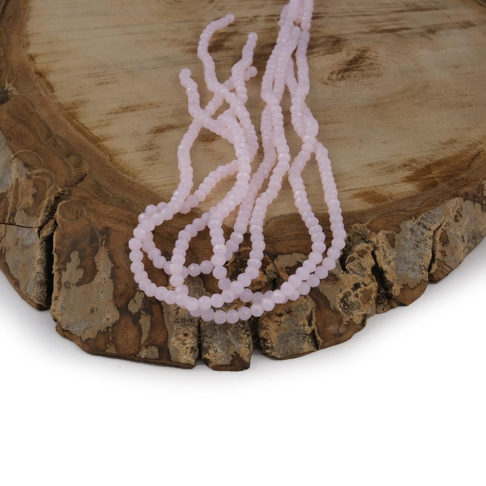 Kristal Boncuk 3 mm Pembe A129