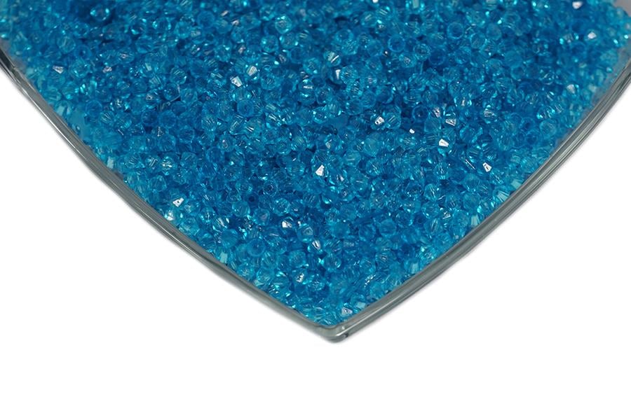 Kristalize Prizma Akrilik Boncuk Mavi