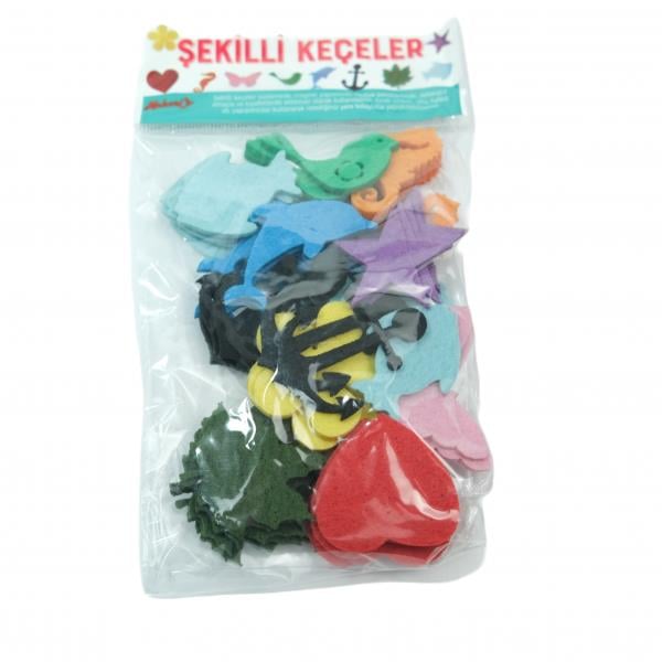 Magnet Yapımı Hediye Paketleme ve Dekoratif Amaçlı Şekilli Keçeler 