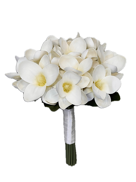 Manolya Gelin Buketi Islak Gerçek Görünümlü Beyaz Manolya Gelin Buketi