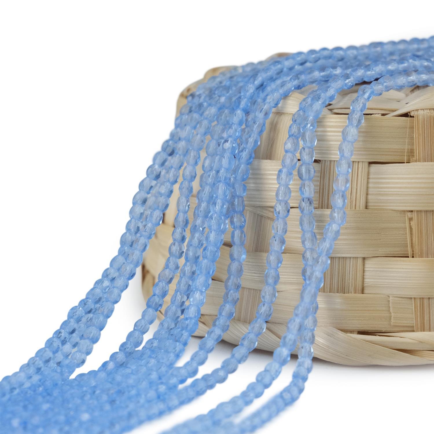 Mavi Çek Kristal Boncuk