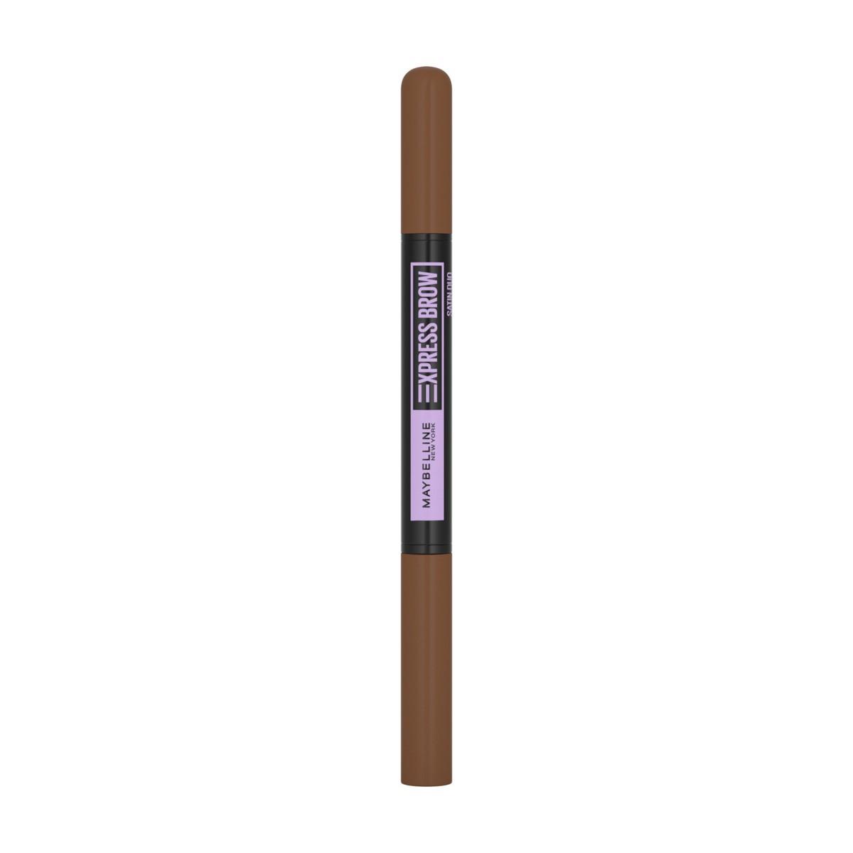 Maybelline New York Express Brow Satin Duo Çift Taraflı Kaş Kalemi 02 Medium Brown