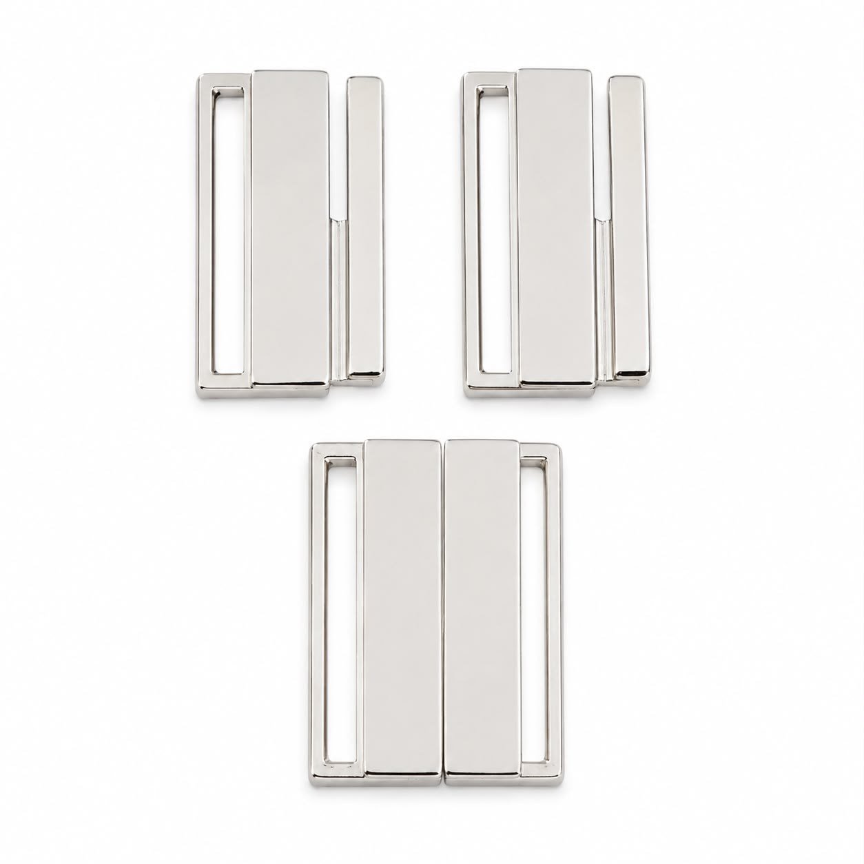 Metal Çanta ve Kemer Geçme Klips Toka - Gümüş / Nikel (5.5 cm)
