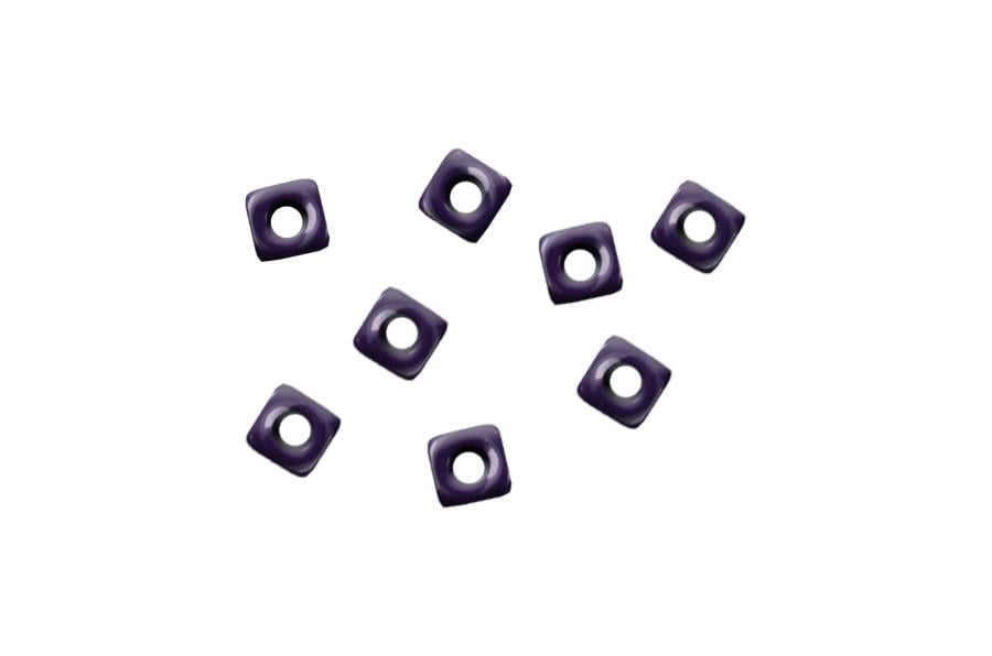 Mor Plastik Küp Boncuk