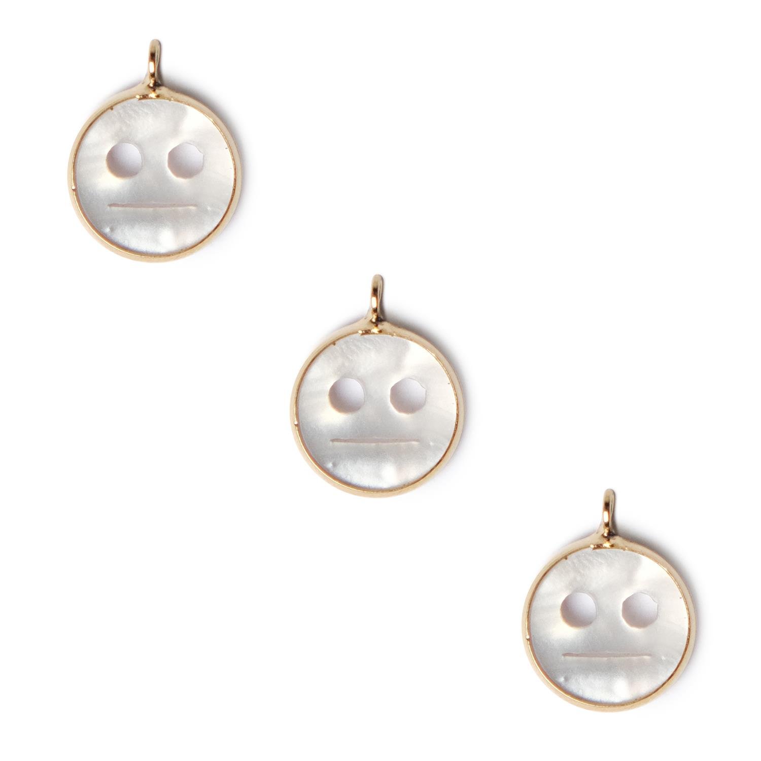Nötr Yüz Emojili Sedef Kolye Ve Bileklik Ucu