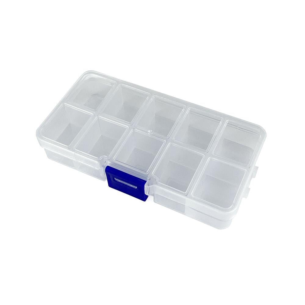 Plastik Hobi ve Boncuk Kutusu Organizer Düzenleyici - 10 Bölmeli (12.5 x 6.5 cm)