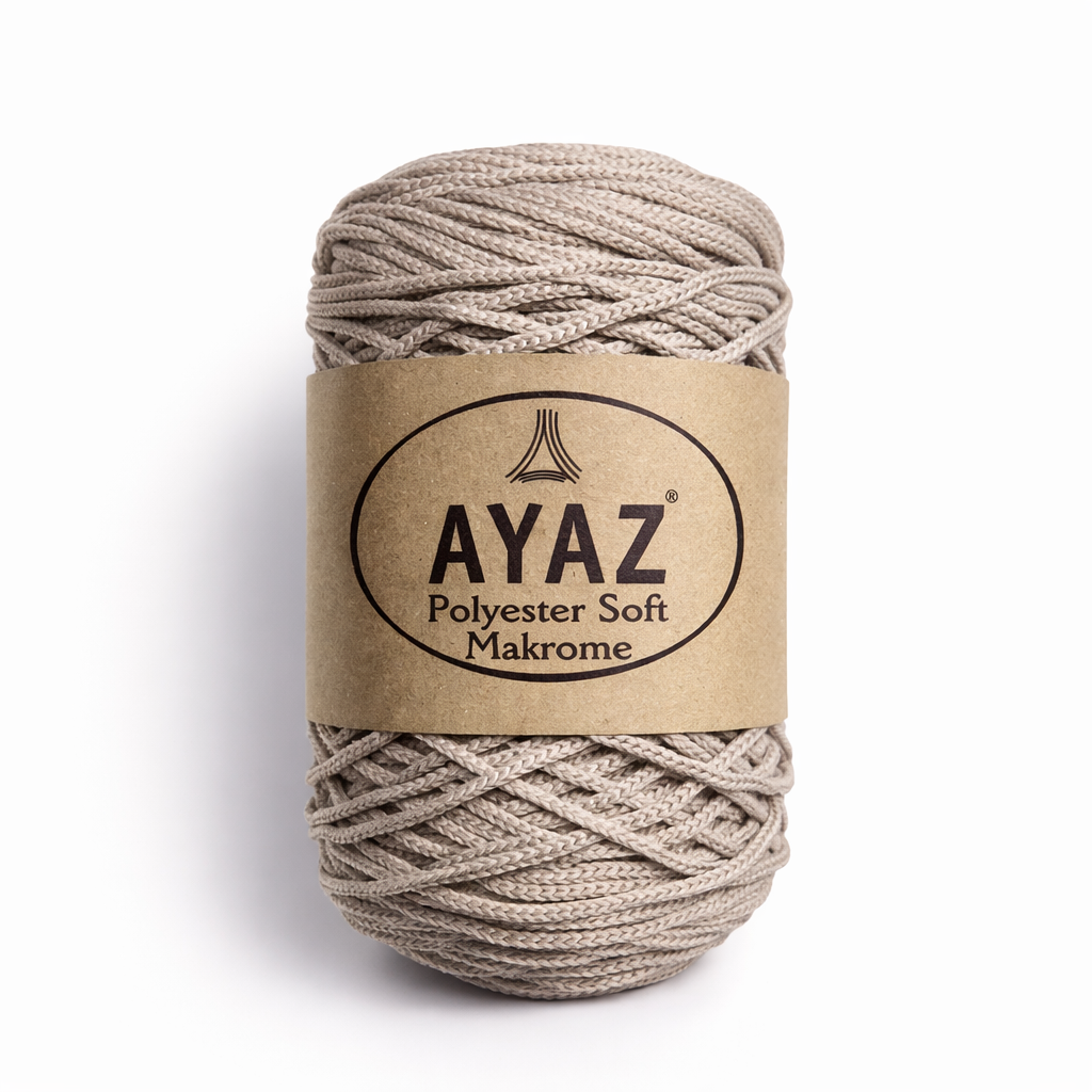 Polyester Soft Makrome İpi 260 Taş Rengi  250 gr 175 m