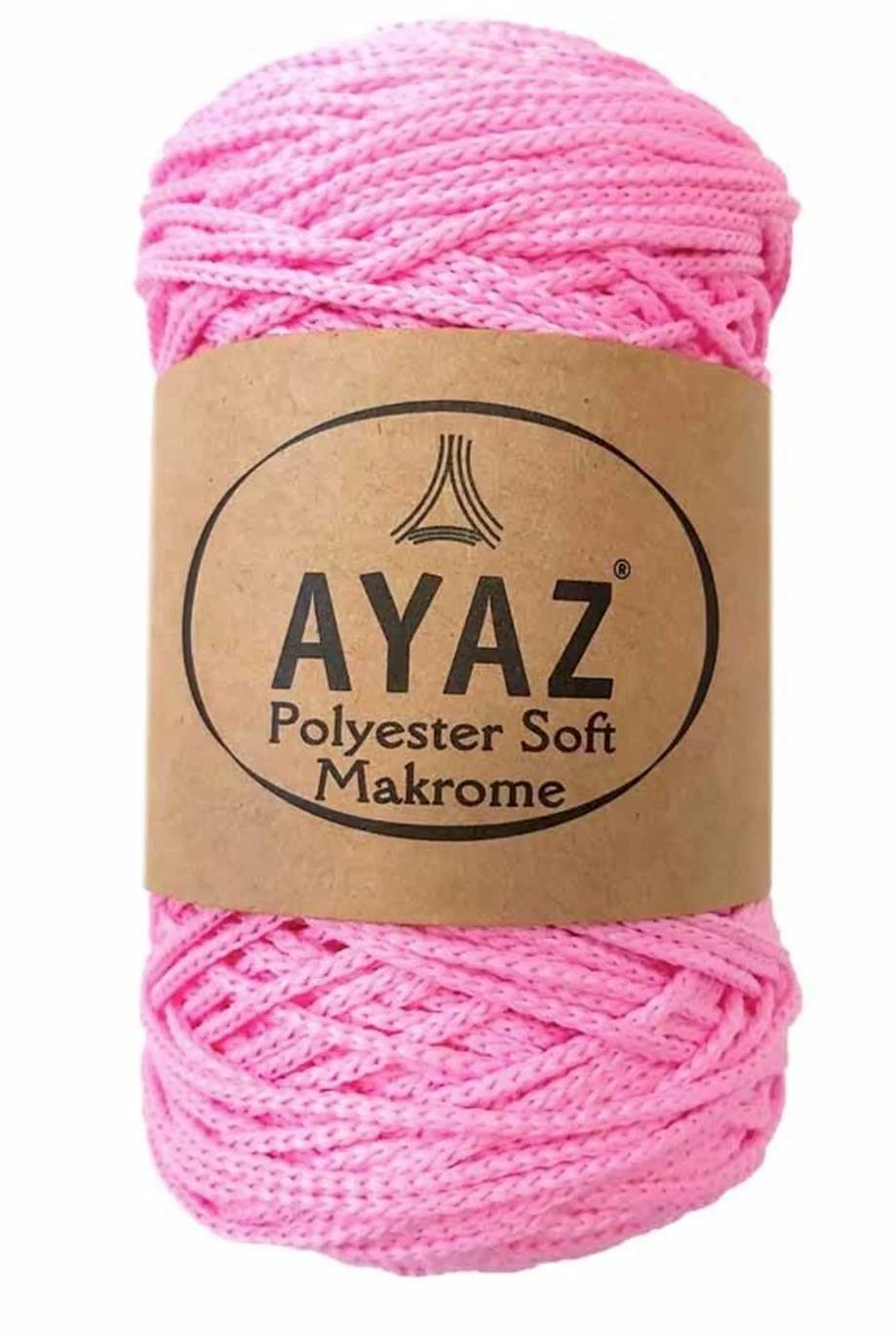 Polyester Soft Makrome İpi 3244 Koyu Pembe