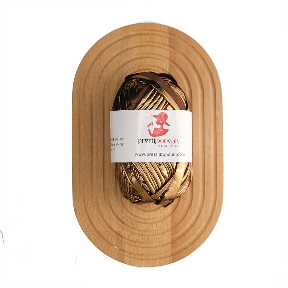 Premium Deri Görünümlü Metalik Penye İp Çanta ve Hobi Örgü İpi Bakır