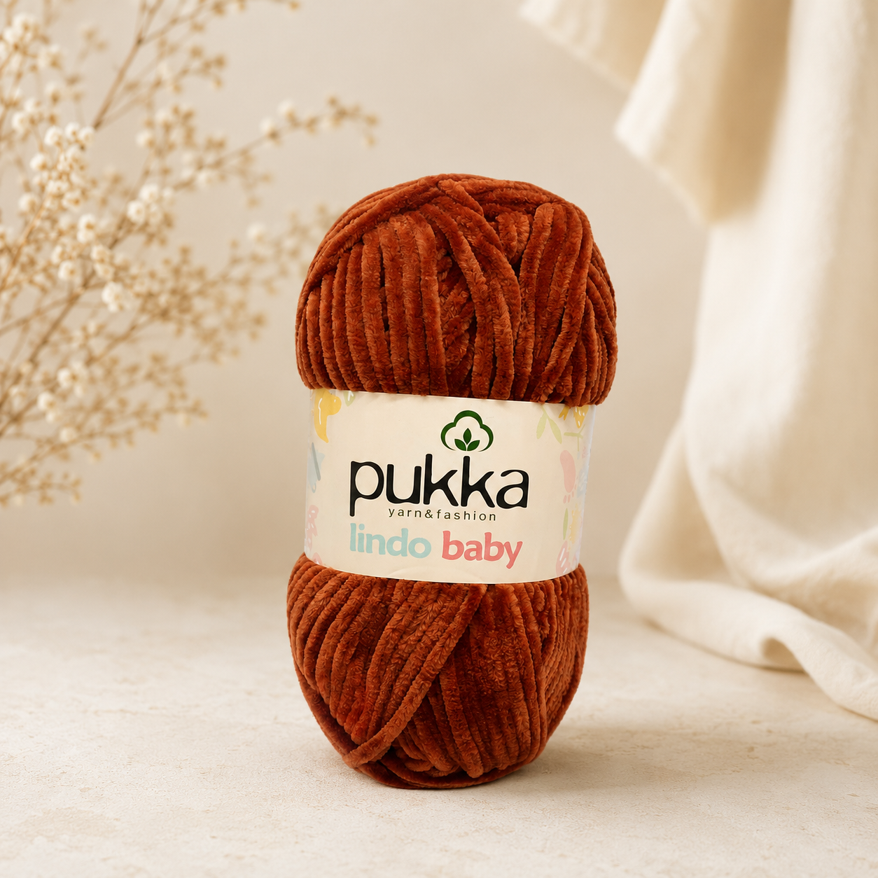 Pukka Lindo Baby Kadife İp-70934 - Kahverengi