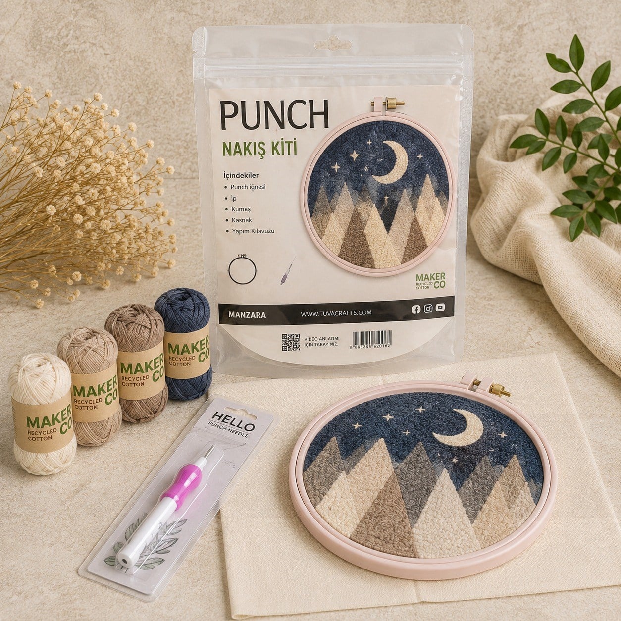Punch Nakış Kiti Özel Çantalı Tam Set - Manzara