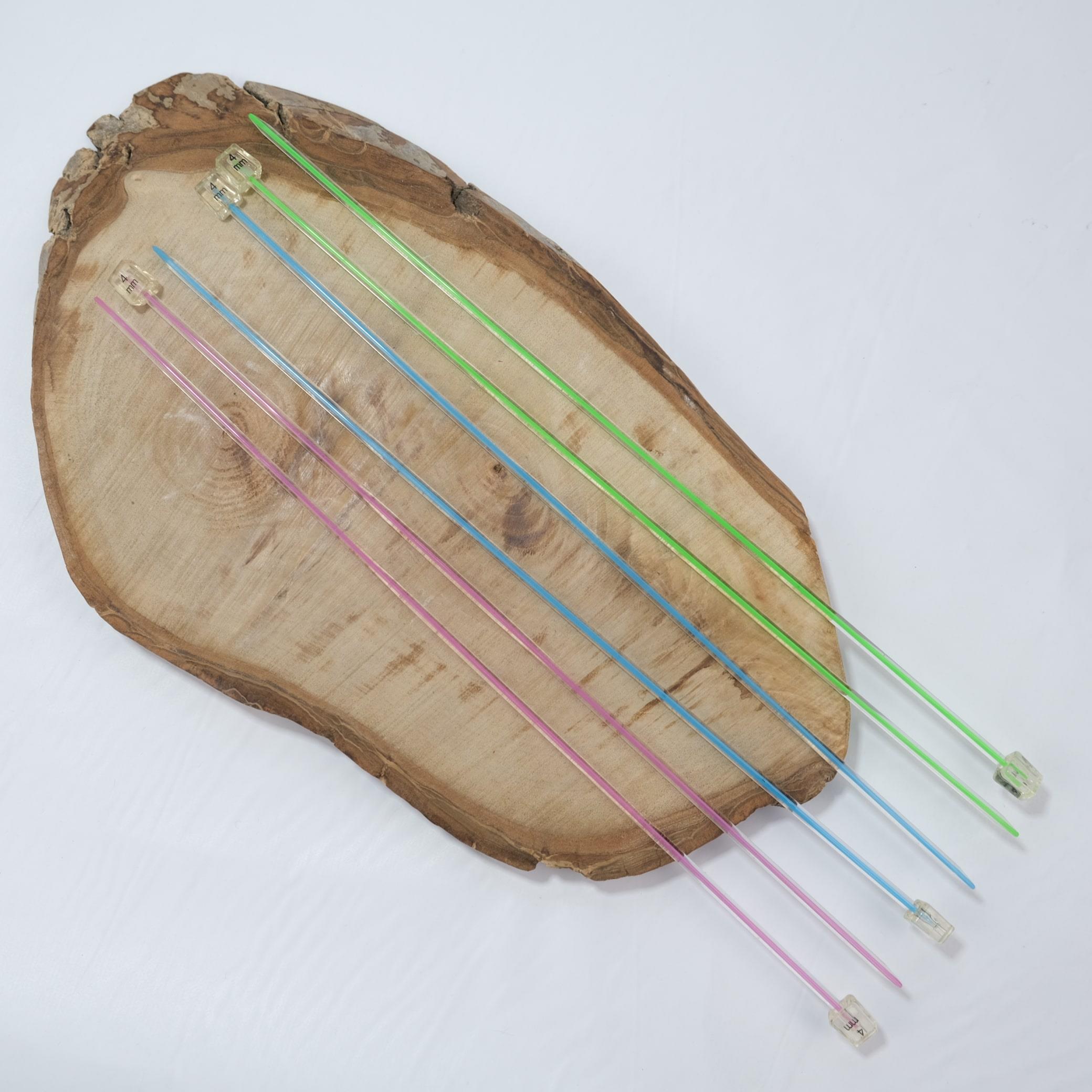 Renkli Esnek Plastik Şiş 4.00 mm 35 cm