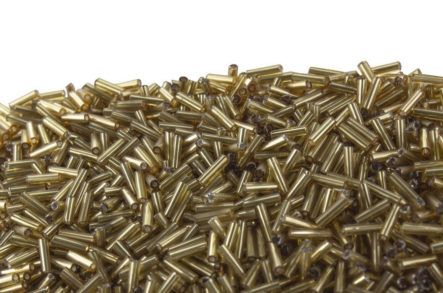Sarı Boru Boncuk 50 gr Jablonex  7 mm  Altın Rengi Boncuk