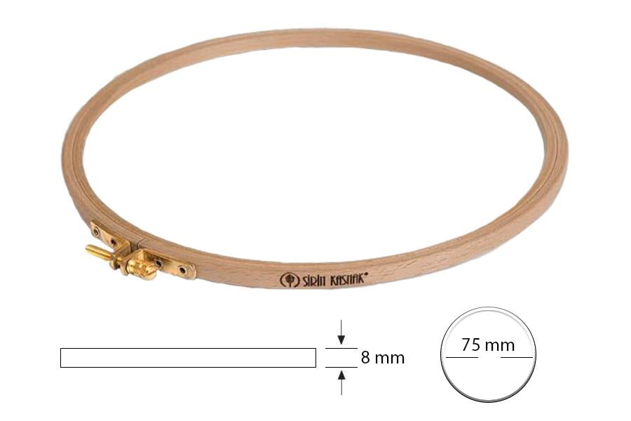 Şirin Kasnak Vidalı Dar Gergef Nakış Kasnağı 202-0S 7,5 cm
