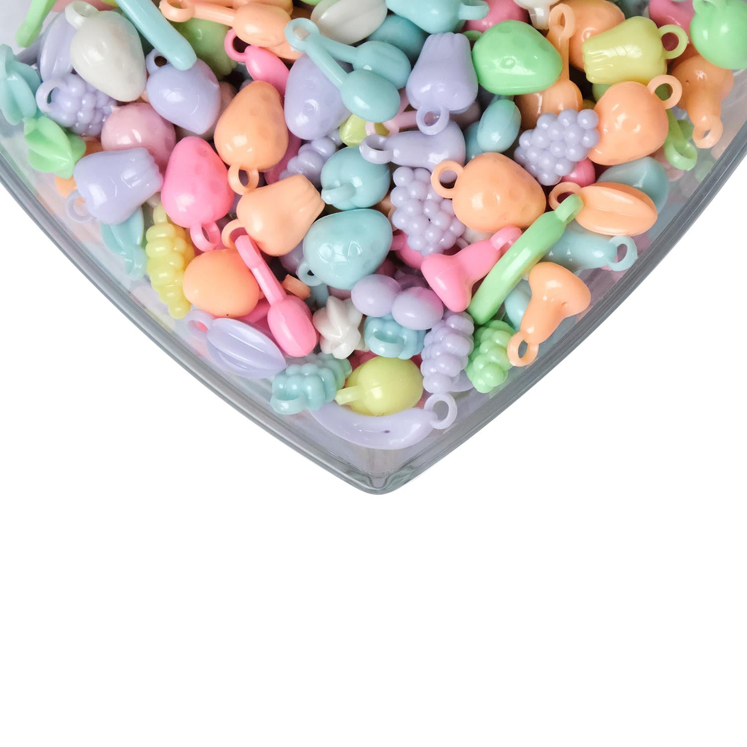 Soft Renkli Meyve Figürlü Plastik Boncuk