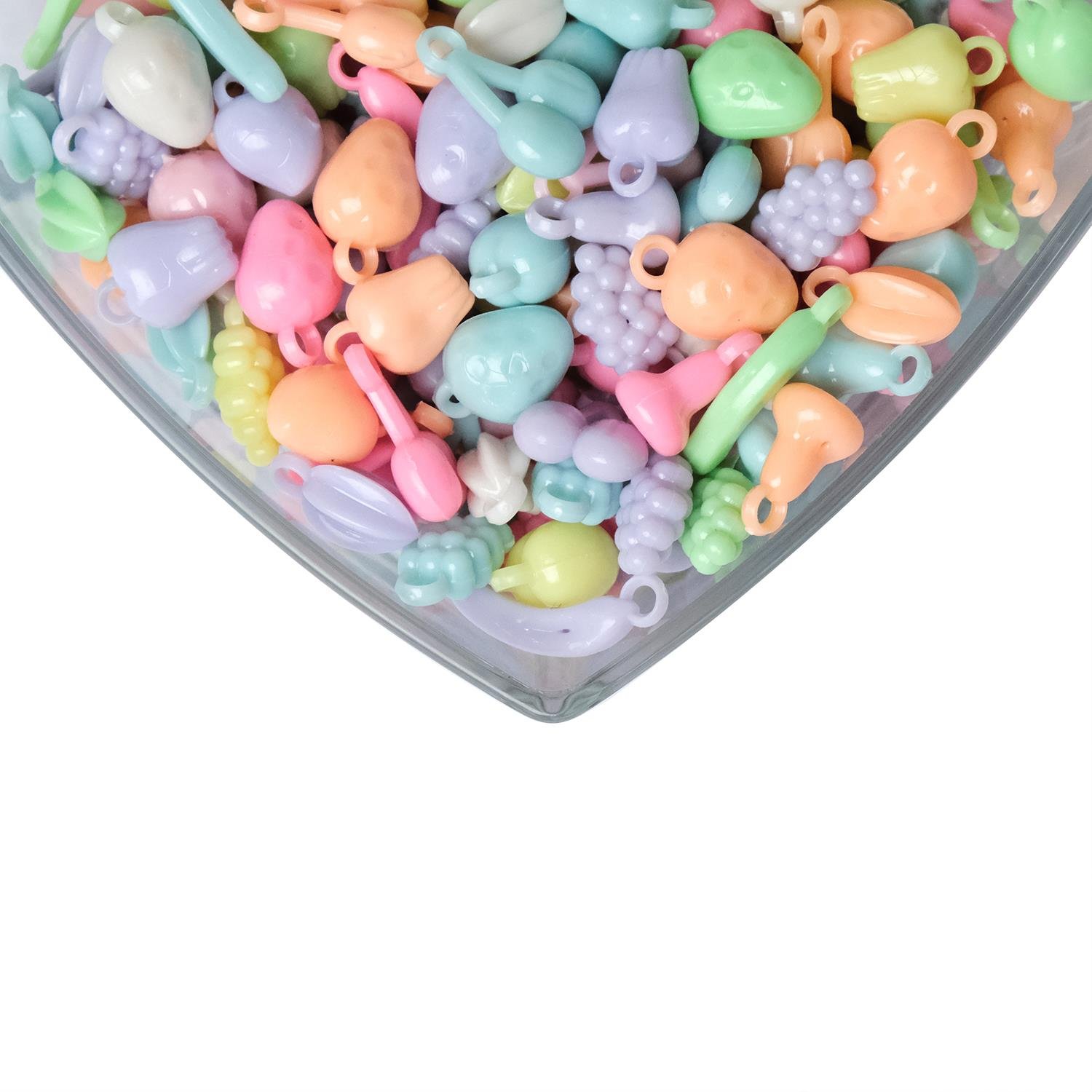 Soft Renkli Meyve Figürlü Plastik Boncuk