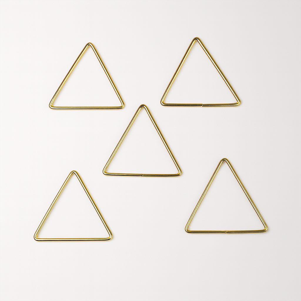 Söz Nişan Düğün Mevlüt Kına Sünnet Nikah Şekeri Süsleme Üçgen Metal Gold 8 Cm Demir Halka 10 Adet