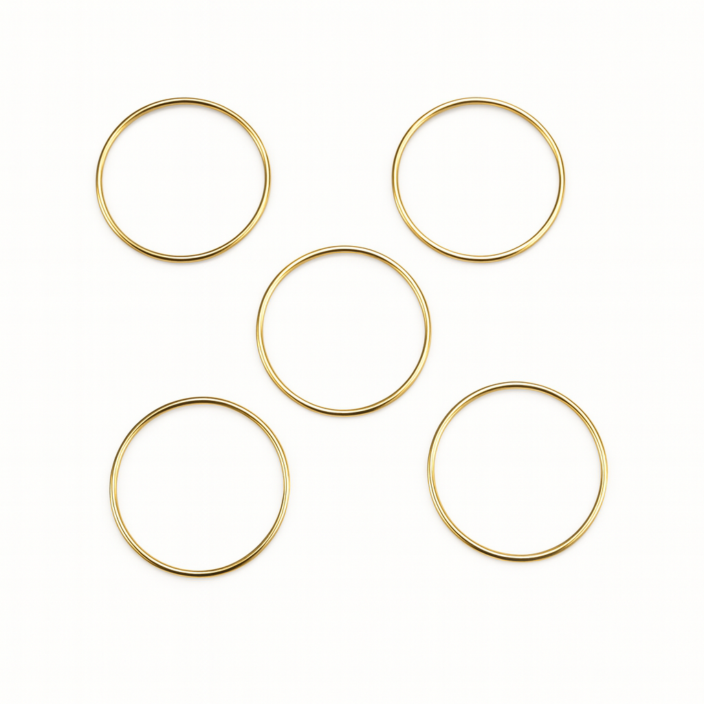 Söz Nişan Düğün Mevlüt Kına Sünnet Nikah Şekeri Süsleme Halkası Gold 6 Cm Demir Halka 10 Adet