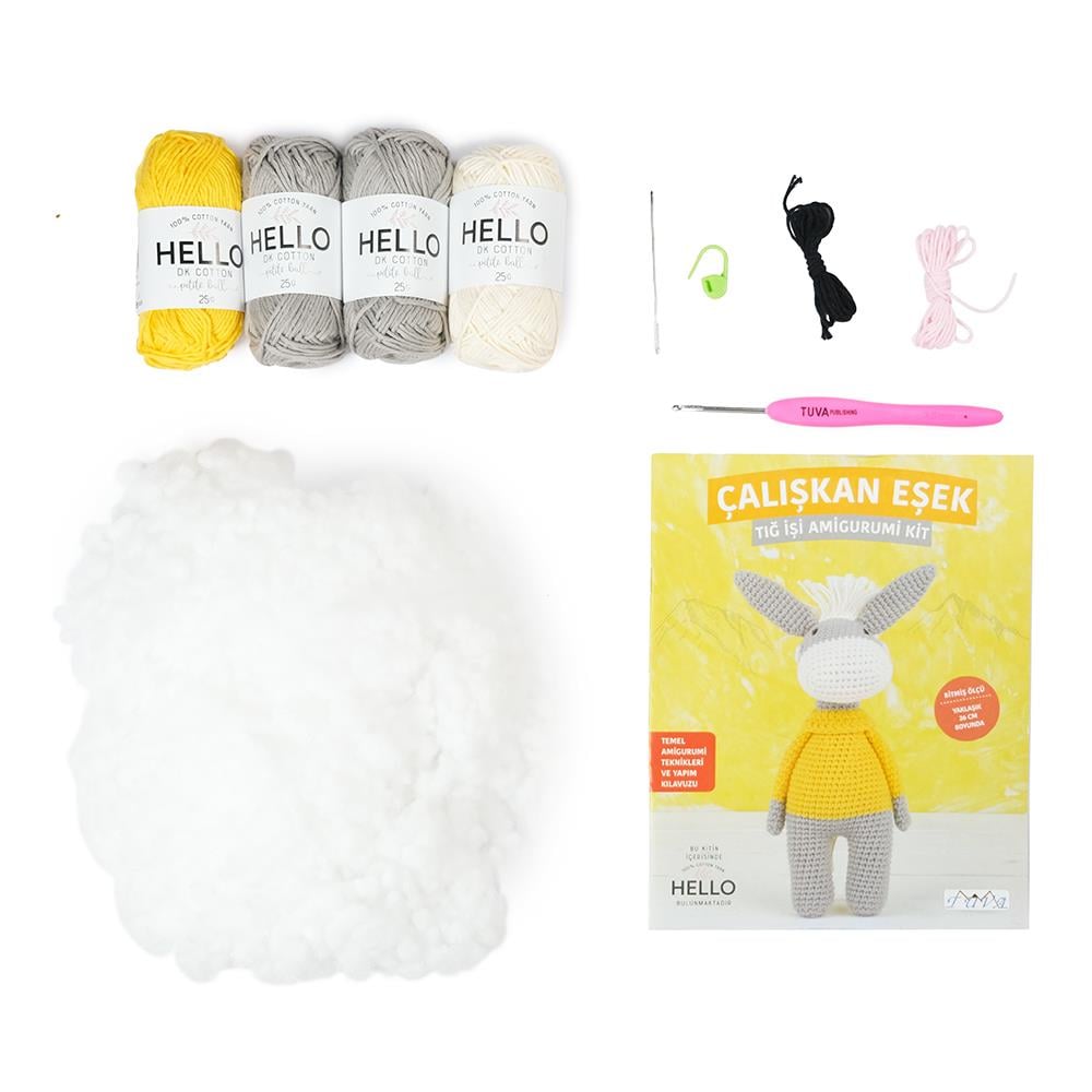 Tığ İşi Amigurumi Kit Çalışkan Eşek