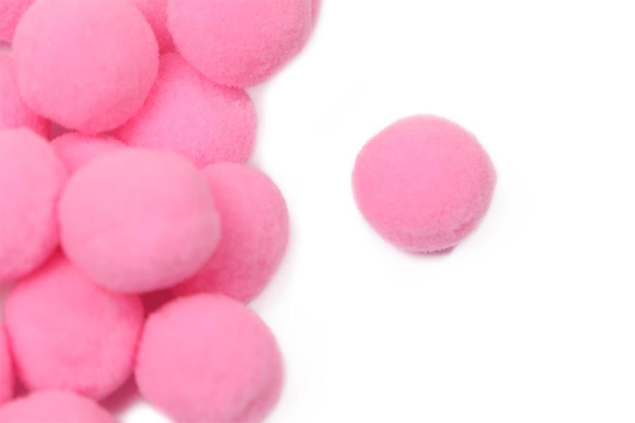 Toz Pembe Renkli Ponpon