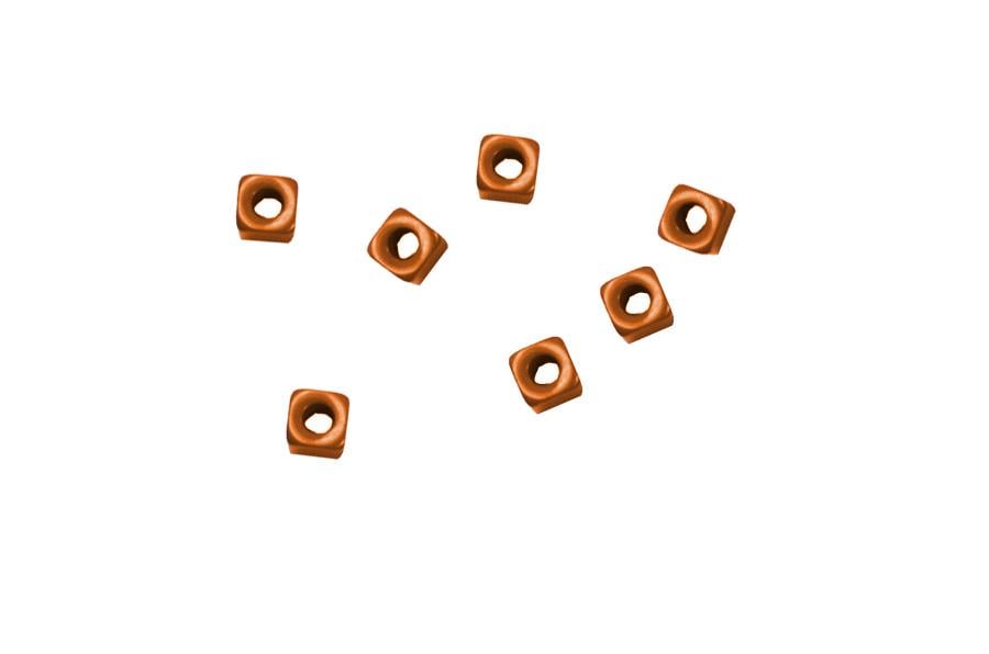 Turuncu Plastik Küp Boncuk