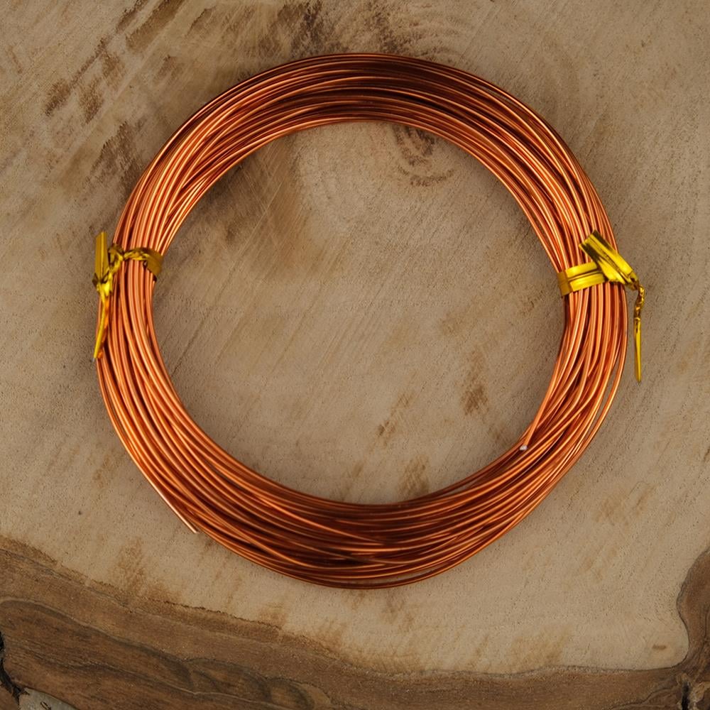 Turuncu Renk Emaye Kaplı Bakır Tel 1 mm Takı Taç Çiçek Hobi Tasarım El İşi Deney Teli