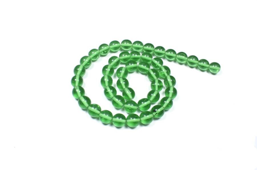 Yeşil Yuvarlak Cam Boncuk